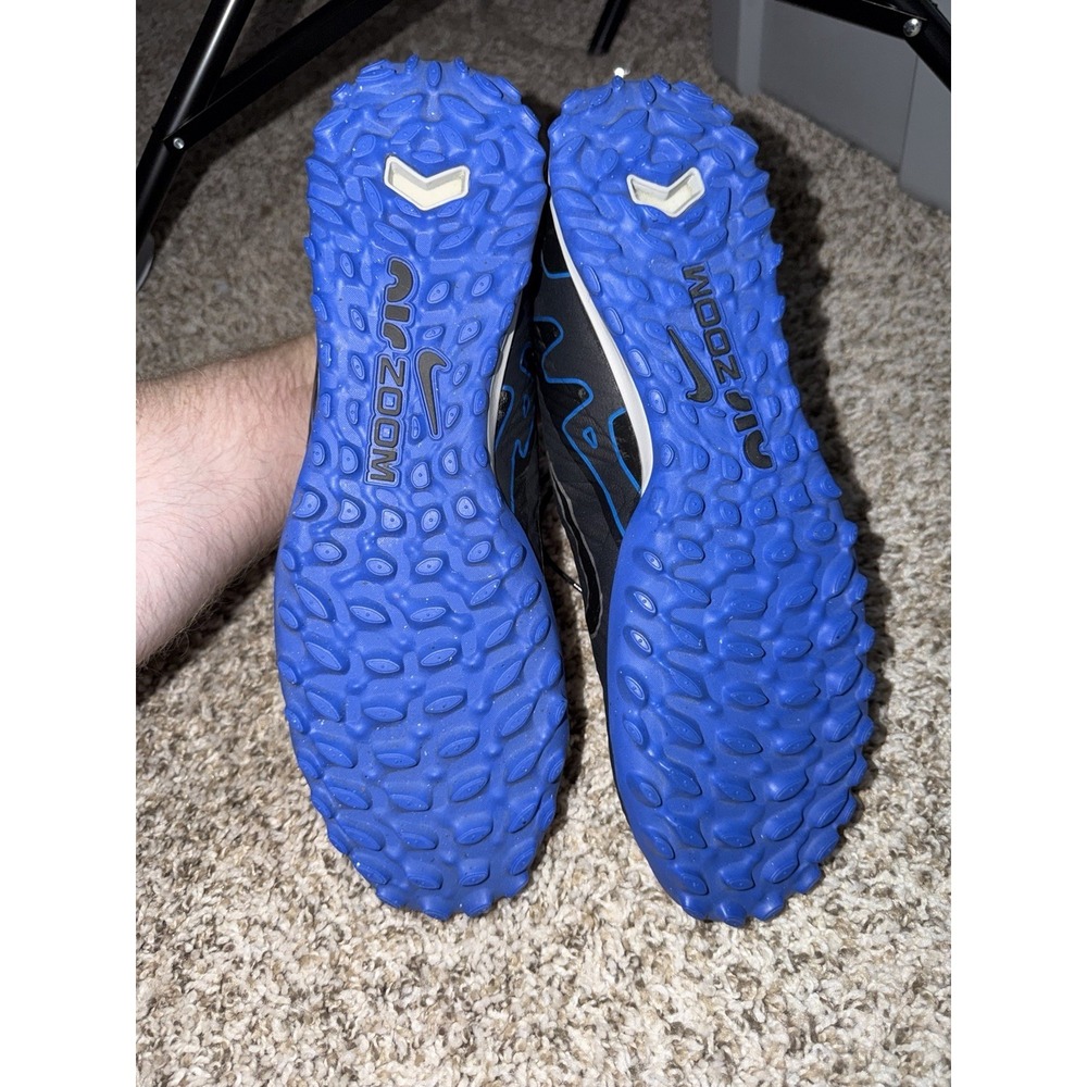 NEW Nike Mercurial Vapor 15 Academy Turf Soccer Black Blue Men's 13 AUTHENTIC - Picture 5 of 6